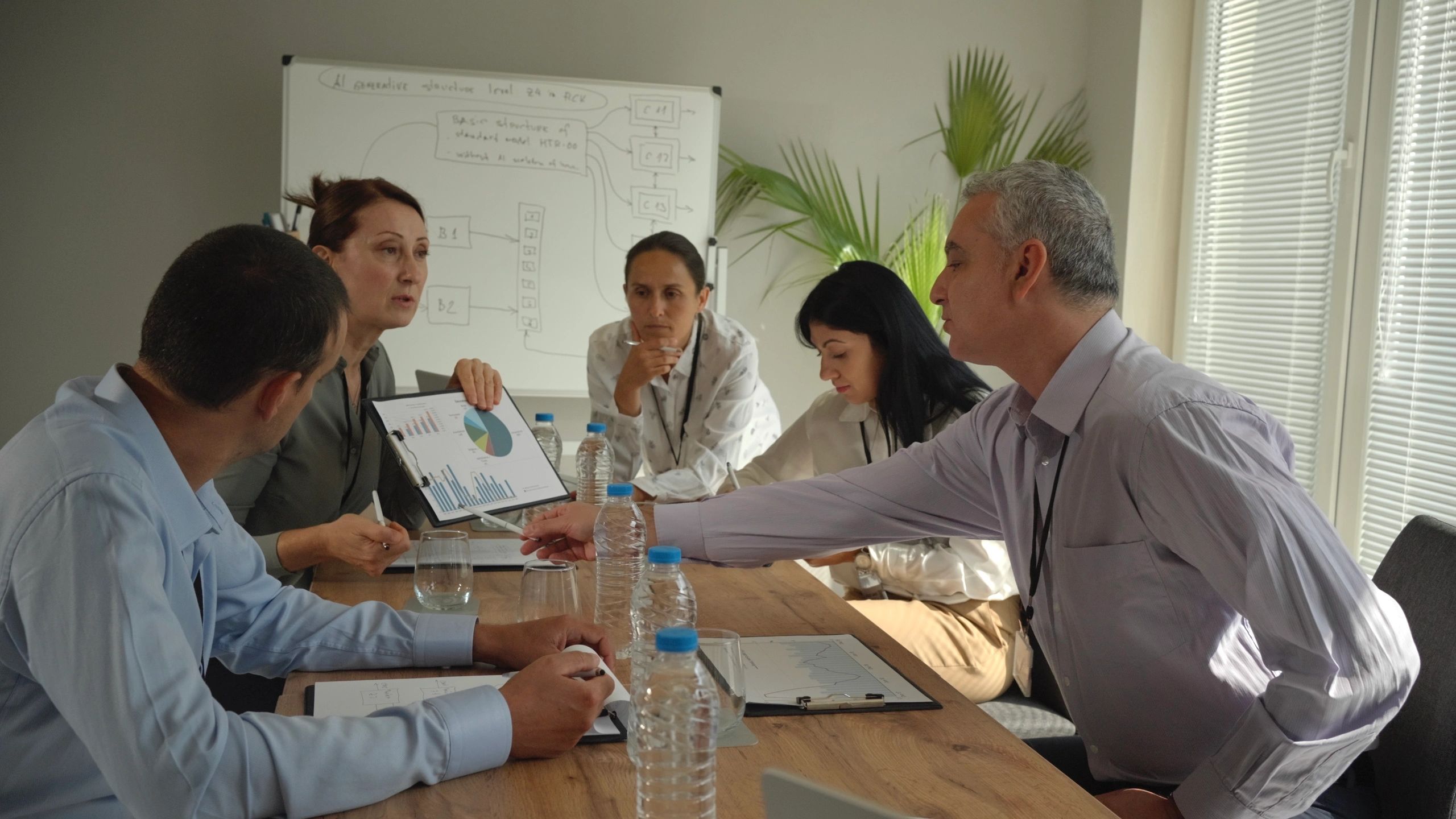 Business team collaborating during a process improvement workshop